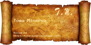 Toma Minerva névjegykártya